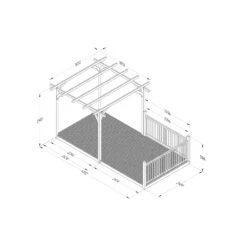 Forest Garden Natural Pergola & Decking Kit, X4 Post X2 Balustrade (H) 2.5m X (W) 5.2m 5 Forest Garden Natural Pergola & Decking Kit, X4 Post X2 Balustrade (H) 2.5m X (W) 5.2m -Garden Store forest garden natural pergola decking kit x4 post x2 balustrade h 2 5m x w 5 2m5013053192474 01t