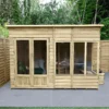 Forest Garden Oakley 10x6 Pent Overlap Solid Wood Summer House With Double Door (Base Included) - Assembly Service Included -Garden Store forest garden oakley 10x6 pent overlap solid wood summer house with double door base included assembly service included5013053188743 01i bq