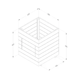 Forest Garden Potato Natural Timber Square Planter (H) 69.5cm X (W) 60cm -Garden Store forest garden potato natural timber square planter h 69 5cm x w 60cm5013053190449 01t