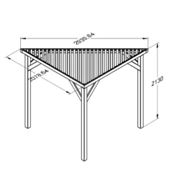 Forest Garden Slatted Corner Pergola, (H)2130mm (W)1470mm -Garden Store forest garden slatted corner pergola h 2130mm w 1470mm5013053183199 01t bq
