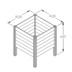 Forest Garden Slot Down Composter 650L 7 Forest Garden Slot Down Composter 650L -Garden Store forest garden slot down composter 650l5013053132241 01t