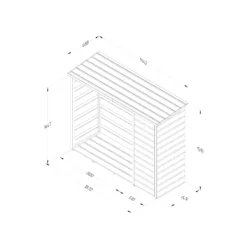 Forest Garden Tool Store Timber 6x2 Ft Log Store -Garden Store forest garden tool store timber 6x2 ft log store5013053190029 01t