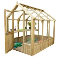 Forest Garden Vale Natural Timber 8x6 Greenhouse