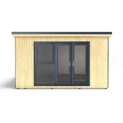 Forest Garden Xtend+ 13x11 Pent Tongue & Groove Garden Office - Assembly Service Included -Garden Store forest garden xtend 13x11 pent tongue groove garden office assembly service included5013053183656 01c