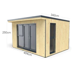 Forest Garden Xtend+ 13x11 Pent Tongue & Groove Garden Office - Assembly Service Included -Garden Store forest garden xtend 13x11 pent tongue groove garden office assembly service included5013053183656 01t