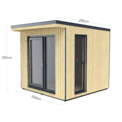 Forest Garden Xtend+ 8x9 Pent Tongue & Groove Garden Office -Garden Store forest garden xtend 8x9 pent tongue groove garden office5013053183557 01t