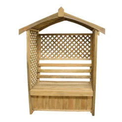 Forest Lyon Lattice Arbour, (H)2000mm (W)1560mm (D)670mm - Assembly Required -Garden Store forest lyon lattice arbour h 2000mm w 1560mm d 670mm assembly required5013053154694 01c