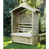 Forest Lyon Lattice Arbour, (H)2000mm (W)1560mm (D)670mm - Assembly Required -Garden Store forest lyon lattice arbour h 2000mm w 1560mm d 670mm assembly required5013053154694 01i