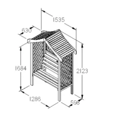 Forest Parisienne Arbour, (H)2120mm (W)1540mm (D)660mm - Assembly Required 11 Forest Parisienne Arbour, (H)2120mm (W)1540mm (D)660mm - Assembly Required -Garden Store forest parisienne arbour h 2120mm w 1540mm d 660mm assembly required5013053135952 01t bq