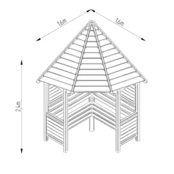 Forest Venetian Corner Arbour, (H)2500mm (W)2330mm (D)1610mm - Assembly Required -Garden Store forest venetian corner arbour h 2500mm w 2330mm d 1610mm assembly required5013053139745 01t