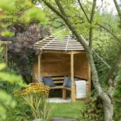 Forest Venetian Corner Arbour, (H)2500mm (W)2330mm (D)1610mm - Assembly Required -Garden Store forest venetian corner arbour h 2500mm w 2330mm d 1610mm assembly required5013053139745 04i