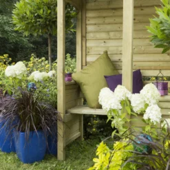 Forest Venetian Corner Arbour, (H)2500mm (W)2330mm (D)1610mm - Assembly Required -Garden Store forest venetian corner arbour h 2500mm w 2330mm d 1610mm assembly required5013053139745 08i