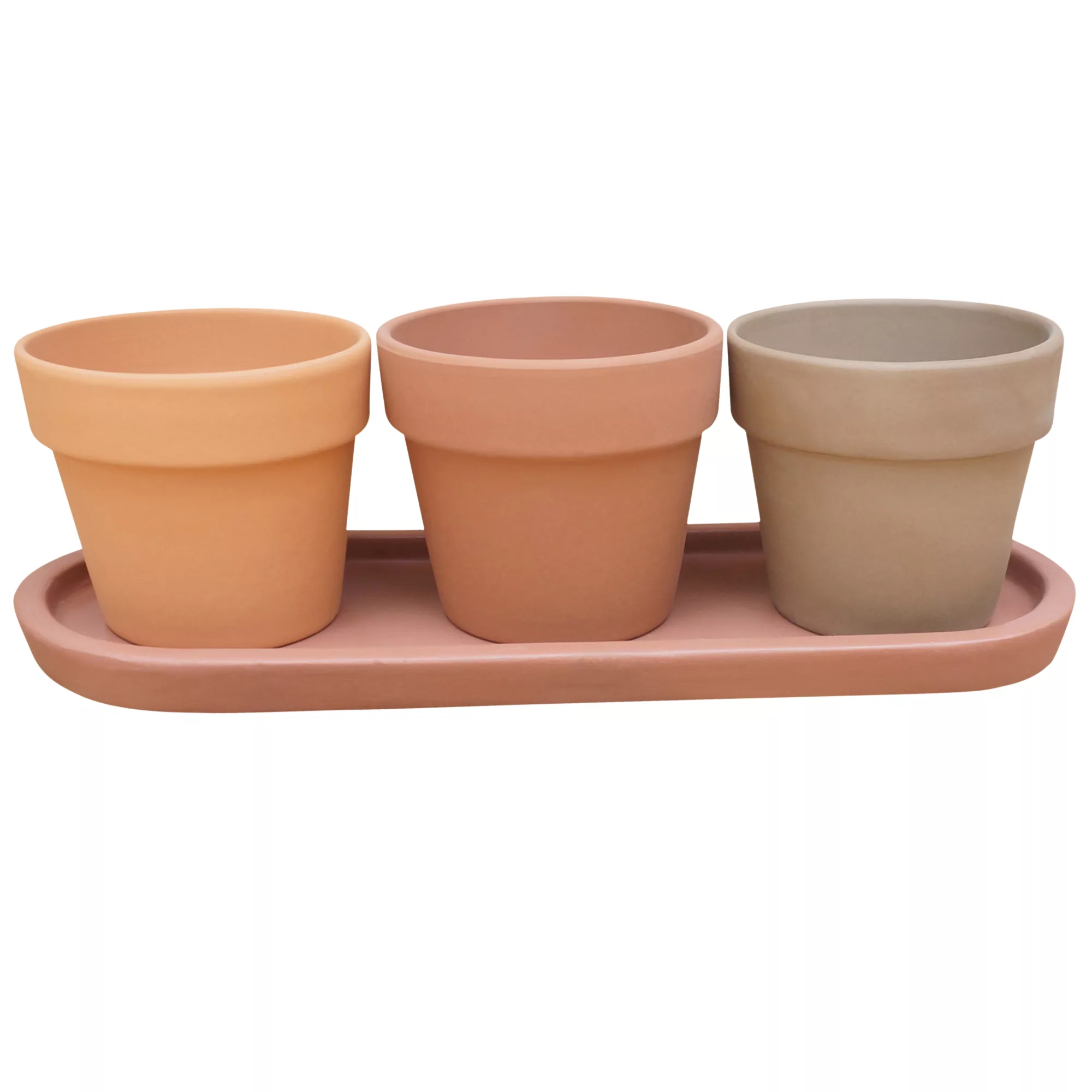 GoodHome Arara Terracotta Cement & Terracotta Round Plant Pot (Dia)10.9cm 7 GoodHome Arara Terracotta Cement & Terracotta Round Plant Pot (Dia)10.9cm - Image 5