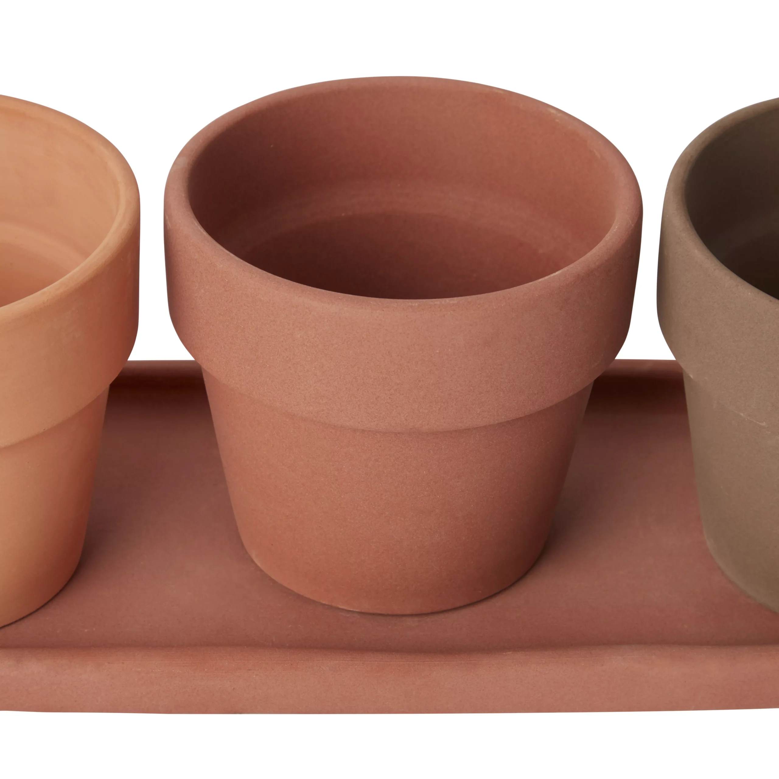 GoodHome Arara Terracotta Cement & Terracotta Round Plant Pot (Dia)10.9cm 5 GoodHome Arara Terracotta Cement & Terracotta Round Plant Pot (Dia)10.9cm - Image 3
