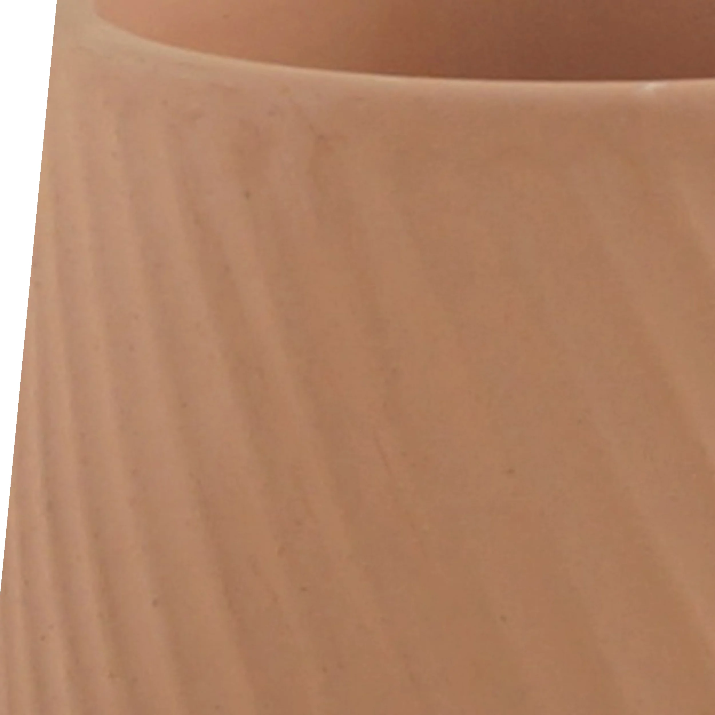 GoodHome Lummi Beige Terracotta Slanting Stripes Circular Plant Pot (Dia)23.5cm 4 GoodHome Lummi Beige Terracotta Slanting Stripes Circular Plant Pot (Dia)23.5cm - Image 2