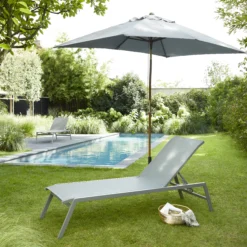 GoodHome Moorea Grey Metal Sun Lounger -Garden Store goodhome moorea grey metal sun lounger5059340347356 01i