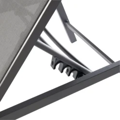 GoodHome Moorea Grey Metal Sun Lounger -Garden Store goodhome moorea grey metal sun lounger5059340347356 37c