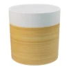 GoodHome Penan White Wood Effect Cement Circular Plant Pot (Dia)38cm 1 GoodHome Penan White Wood Effect Cement Circular Plant Pot (Dia)38cm -Garden Store goodhome penan white wood effect cement circular plant pot dia 38cm5059340328324 02c