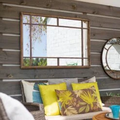 La Hacienda Aston & Wold Milano Gold Effect Rectangular Framed Garden Mirror 1000mm X 650mm -Garden Store la hacienda aston wold milano gold effect rectangular framed garden mirror 1000mm x 650mm5055025559106 05i bq