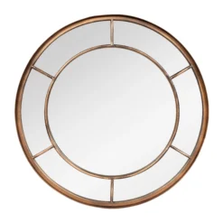 La Hacienda Aston & Wold Valencia Gold Effect Curved Framed Garden Mirror 600mm X 600mm