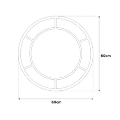 La Hacienda Aston & Wold Valencia Gold Effect Curved Framed Garden Mirror 600mm X 600mm -Garden Store la hacienda aston wold valencia gold effect curved framed garden mirror 600mm x 600mm5055025559090 01t bq