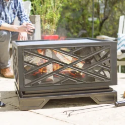 La Hacienda Brooklyn Steel Firepit -Garden Store la hacienda brooklyn steel firepit5055025582364 03i BQ