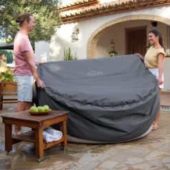 Lay-Z-Spa Grey Circular Hot Tub Cover (D) 1800mm X (H )660mm -Garden Store lay z spa grey circular hot tub cover d 1800mm x h 660mm6941607321263 03i