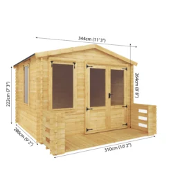 Mercia 11x12 Apex Tongue & Groove Cabin With Double Door -Garden Store mercia 11x12 apex tongue groove cabin with double door5029442078687 01t bq