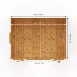Mercia 13x10 Pent Tongue & Groove Cabin With Double Door -Garden Store mercia 13x10 pent tongue groove cabin with double door5029442002453 02t bq