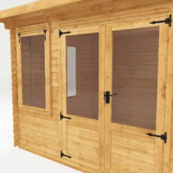 Mercia 13x10 Pent Tongue & Groove Cabin With Double Door -Garden Store mercia 13x10 pent tongue groove cabin with double door5029442002453 37c bq