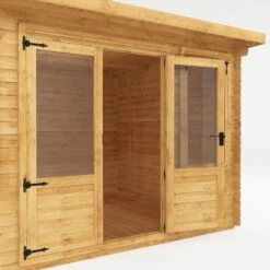 Mercia 13x10 Pent Tongue & Groove Cabin With Double Door -Garden Store mercia 13x10 pent tongue groove cabin with double door5029442002453 39c bq