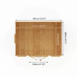 Mercia 13x10 Reverse Apex Tongue & Groove Cabin With Double Door 22 Mercia 13x10 Reverse Apex Tongue & Groove Cabin With Double Door -Garden Store mercia 13x10 reverse apex tongue groove cabin with double door5029442088419 01t bq