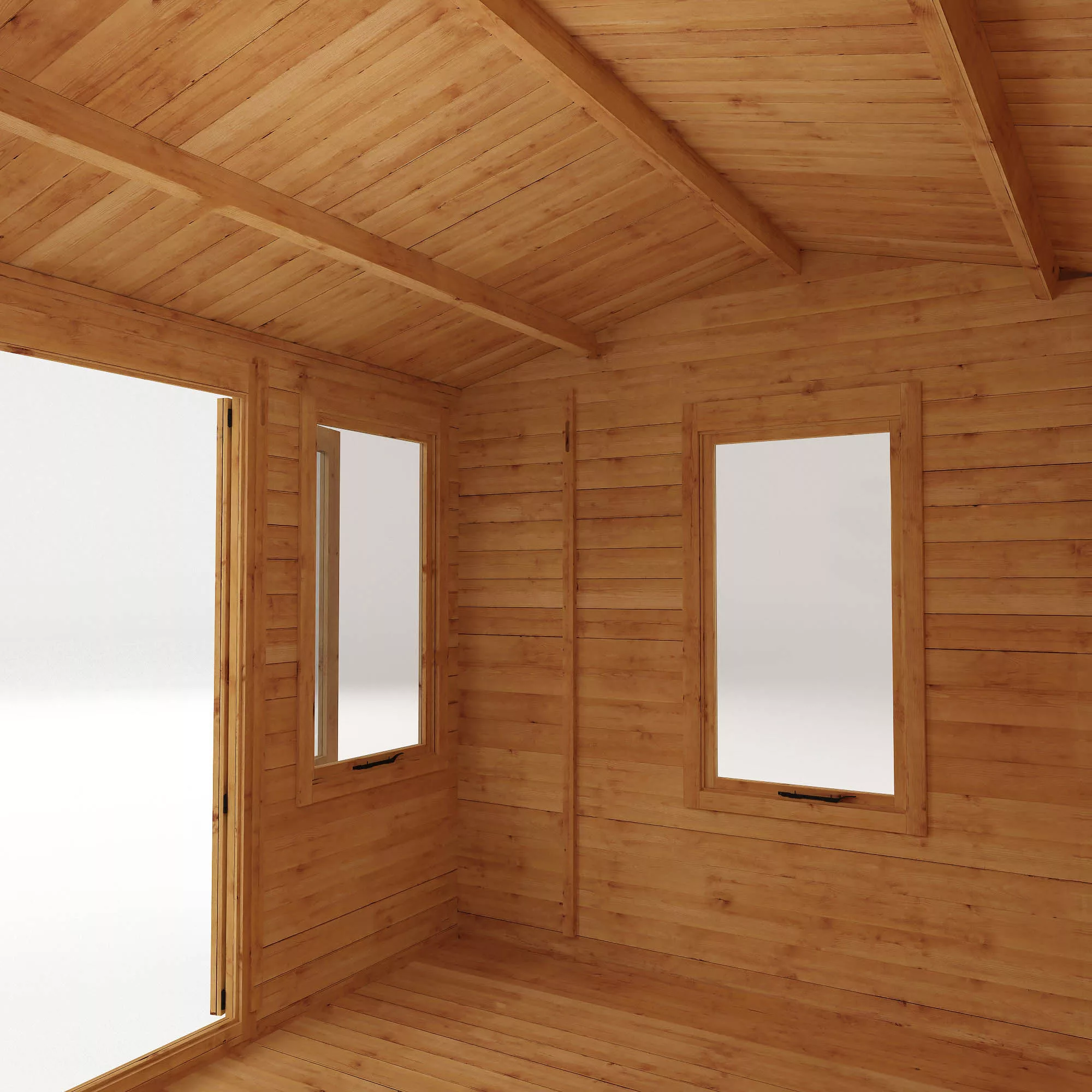 Mercia 13x10 Reverse Apex Tongue & Groove Cabin With Double Door 9 Mercia 13x10 Reverse Apex Tongue & Groove Cabin With Double Door - Image 7