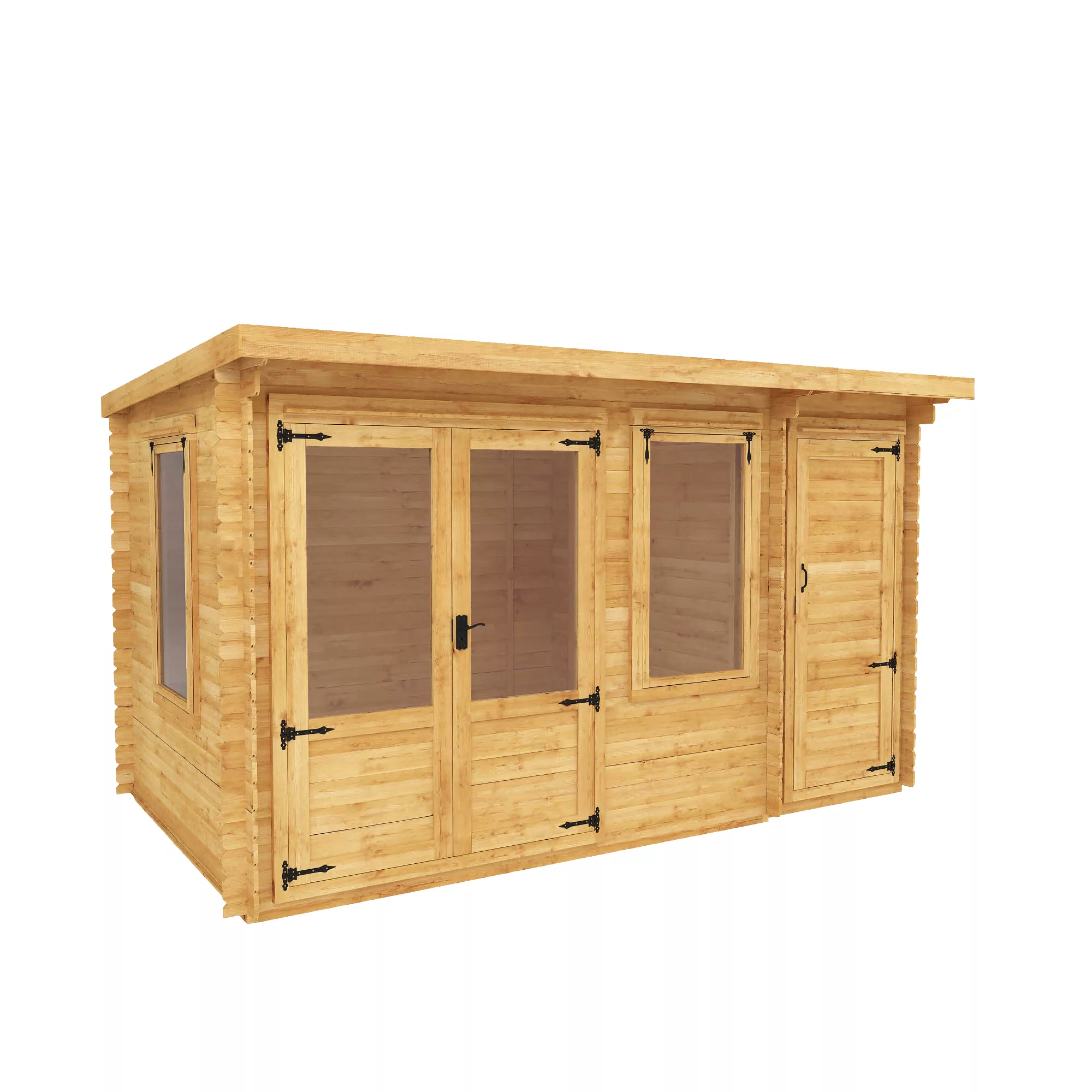 Mercia 13x8 Pent Tongue & Groove Cabin With Double Door 3 Mercia 13x8 Pent Tongue & Groove Cabin With Double Door