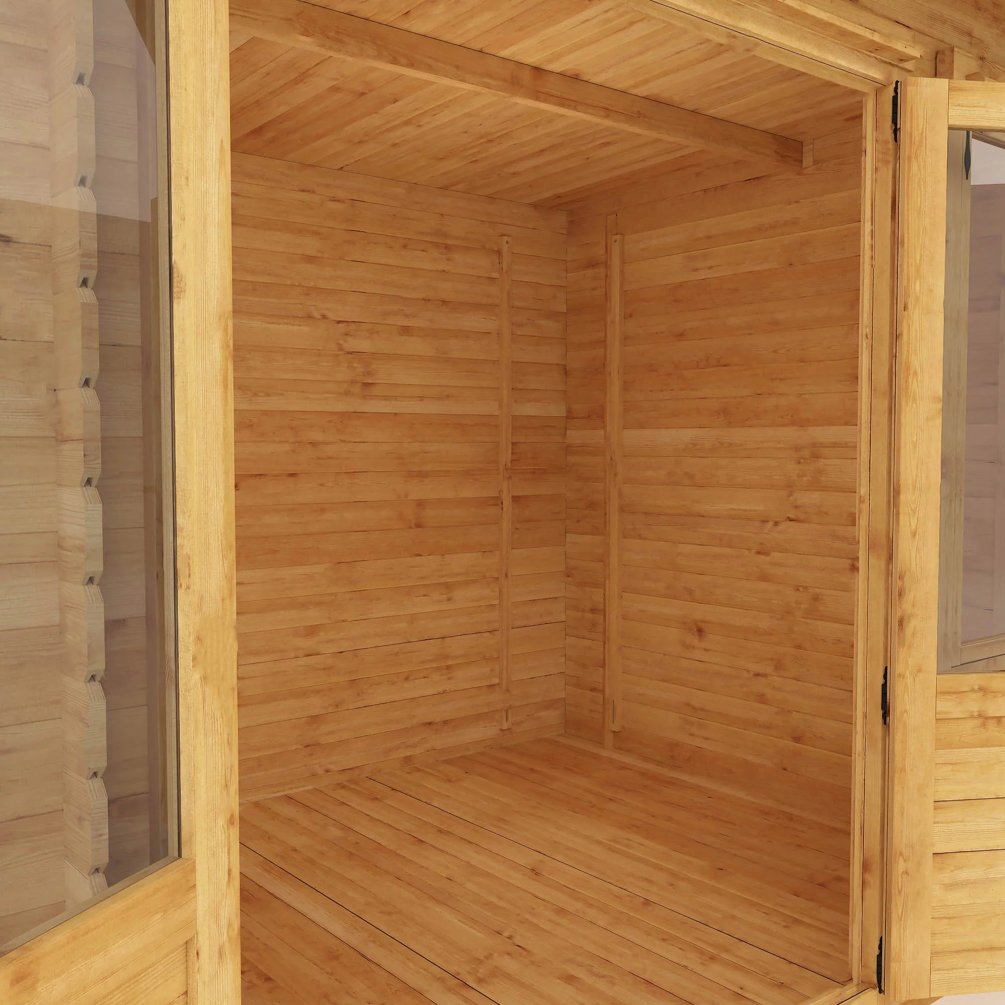 Mercia 13x8 Pent Tongue & Groove Cabin With Double Door 5 Mercia 13x8 Pent Tongue & Groove Cabin With Double Door - Image 3
