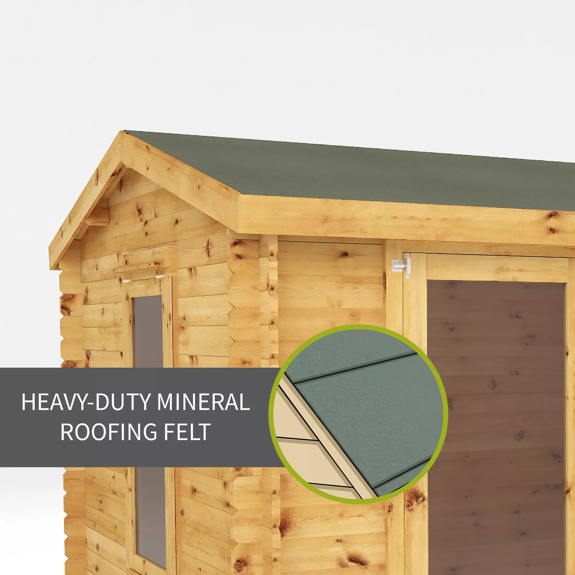 Mercia 13x8 Pent Tongue & Groove Cabin With Double Door 9 Mercia 13x8 Pent Tongue & Groove Cabin With Double Door - Image 7