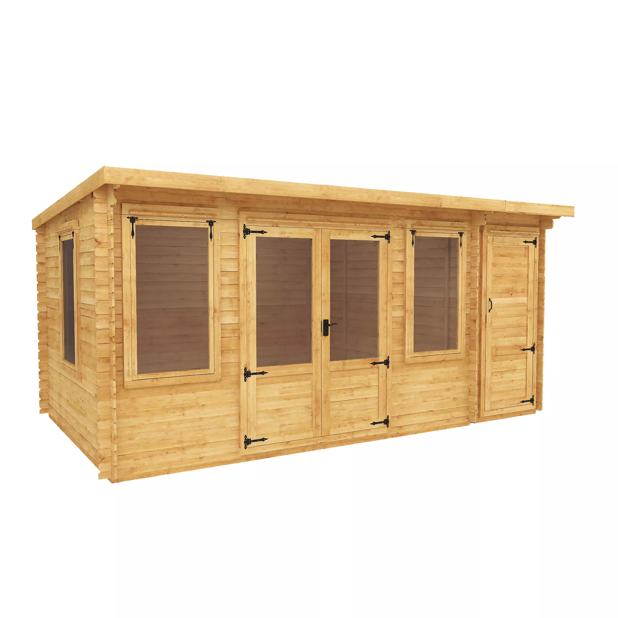 Mercia 17x10 Pent Tongue & Groove Cabin With Double Door 3 Mercia 17x10 Pent Tongue & Groove Cabin With Double Door