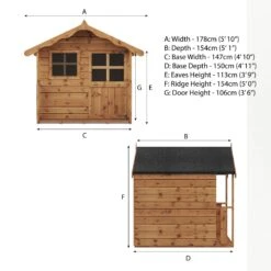 Mercia 5x5 Poppy European Softwood Playhouse Assembly Required -Garden Store mercia 5x5 poppy european softwood playhouse assembly required5029442076362 02t
