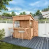 Mercia 6x4 Ft Pent Tongue & Groove Wooden Garden Bar With Single Door -Garden Store mercia 6x4 ft pent tongue groove wooden garden bar with single door5029442007250 02i