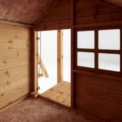 Mercia Snug Wooden Swing Set & Slide -Garden Store mercia snug wooden swing set slide5029442008264 03c