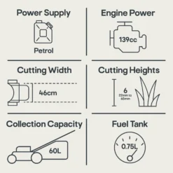 Mountfield HP185 139cc Petrol Rotary Lawnmower -Garden Store mountfield hp185 139cc petrol rotary lawnmower8008984856325 01t EN bq