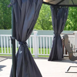 Palram - Canopia 4K Series Grey Polyester (PES) Gazebo Curtain, Pack Of 4 (L)2170mm (W)4360mm 7 Palram - Canopia 4K Series Grey Polyester (PES) Gazebo Curtain, Pack Of 4 (L)2170mm (W)4360mm -Garden Store palram canopia 4k series grey polyester pes gazebo curtain pack of 4 l 2170mm w 4360mm7290108133936 01i