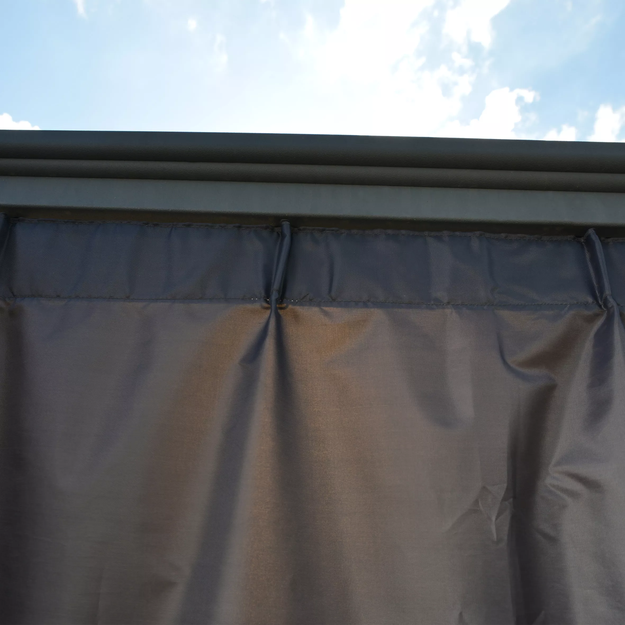 Palram - Canopia 4K Series Grey Polyester (PES) Gazebo Curtain, Pack Of 4 (L)2170mm (W)4360mm 5 Palram - Canopia 4K Series Grey Polyester (PES) Gazebo Curtain, Pack Of 4 (L)2170mm (W)4360mm - Image 3