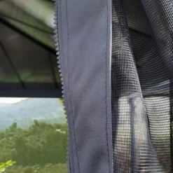 Palram - Canopia Dallas Grey Polyester (PES) Gazebo Netting, Pack Of 4 (L)2120mm (W)4090mm -Garden Store palram canopia dallas grey polyester pes gazebo netting pack of 4 l 2120mm w 4090mm7290108602685 03i