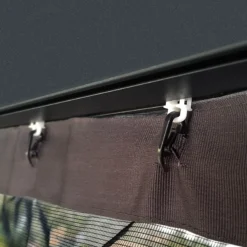 Palram - Canopia Dallas Grey Polyester (PES) Gazebo Netting, Pack Of 4 (L)2120mm (W)4400mm -Garden Store palram canopia dallas grey polyester pes gazebo netting pack of 4 l 2120mm w 4400mm7290108602708 02i