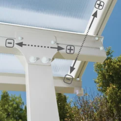 Palram - Canopia Feria White Non-retractable Awning, (L)6.06m (H)3.05m (W)3.85m -Garden Store palram canopia feria white non retractable awning l 6 06m h 3 05m w 3 85m7290103122713 02i bq