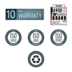 Palram - Canopia Ledro Grey Rectangular Gazebo, (W)2.95m (D)2.95m - Assembly Required -Garden Store palram canopia ledro grey rectangular gazebo w 2 95m d 2 95m assembly required7290108136524 02t bq