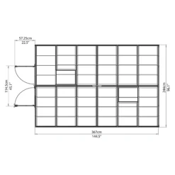 Palram - Canopia Octave Silver Greenhouse -Garden Store palram canopia octave silver greenhouse7290103111472 19bq