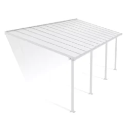 Palram - Canopia Olympia White Non-retractable Awning, (L)7.39m (H)3.05m (W)2.95m 12 Palram - Canopia Olympia White Non-retractable Awning, (L)7.39m (H)3.05m (W)2.95m -Garden Store palram canopia olympia white non retractable awning l 7 39m h 3 05m w 2 95m7290108134322 01c bq