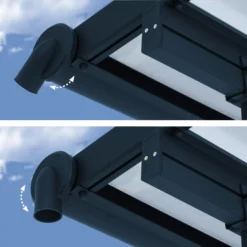 Palram - Canopia Sierra Grey Non-retractable Awning, (L)2.25m (H)3m (W)2.28m -Garden Store palram canopia sierra grey non retractable awning l 2 25m h 3m w 2 28m7290108131307 02i bq